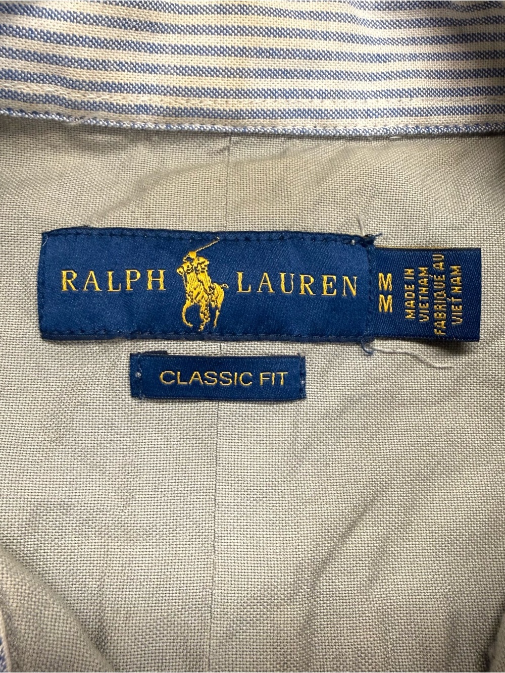 Ralph Lauren 100% Cotton Kakhi Botton Down - Classic Fit M